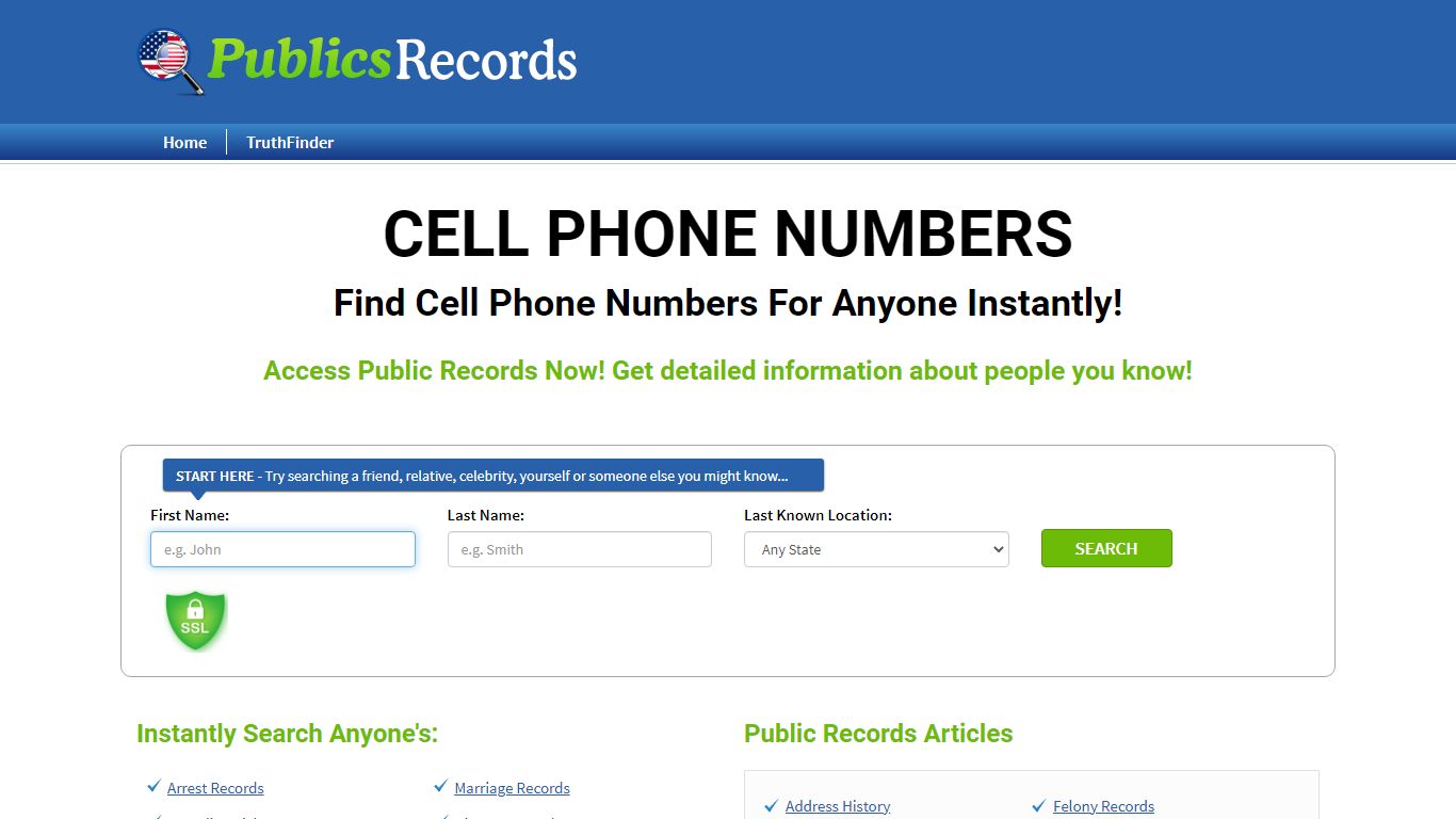 Find Cell Phone Numbers For Anyone Instantly!