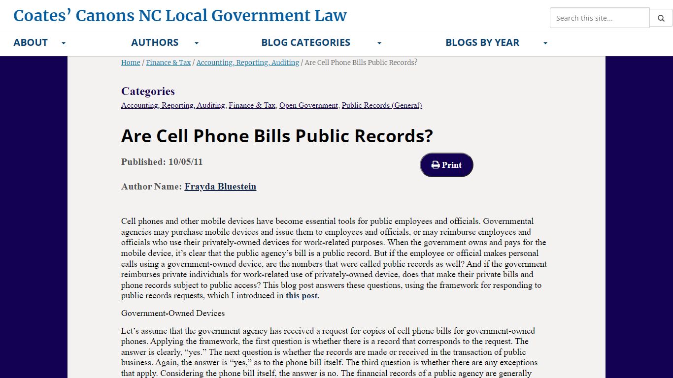 Are Cell Phone Bills Public Records? - Coates’ Canons NC Local ...